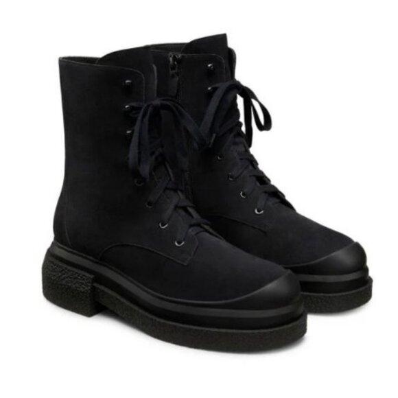 Stuart Weitzman black 60MM Charli sportlift suede boots size 36.5 - Picture 2 of 8